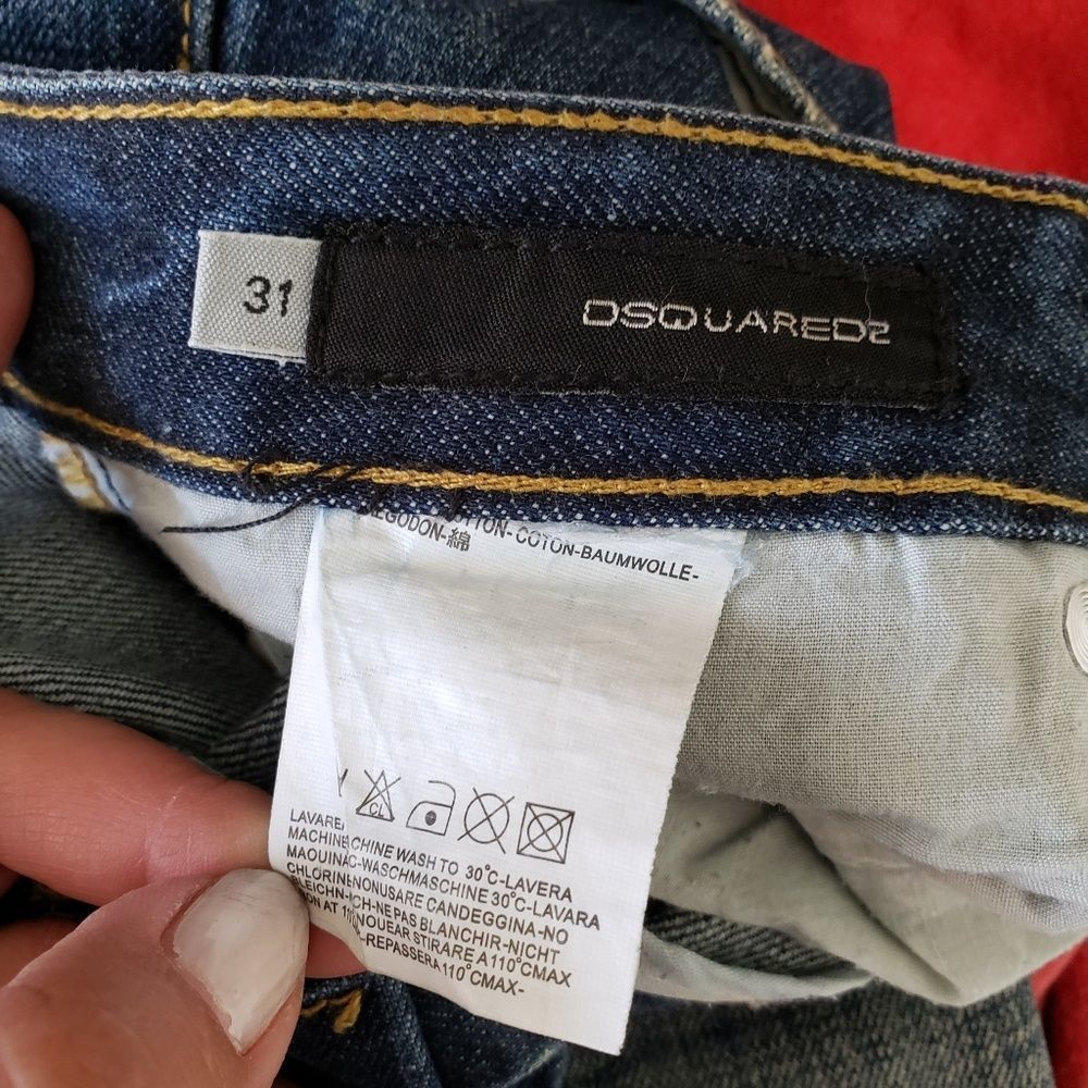 DSquared distress dark wash stretch Jean's men 31 - Picture 3 of 8